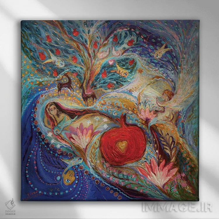 تابلو سرود سرودها: شب اثر النا کوتلیارکر - نمای روبهرو روی دیوار