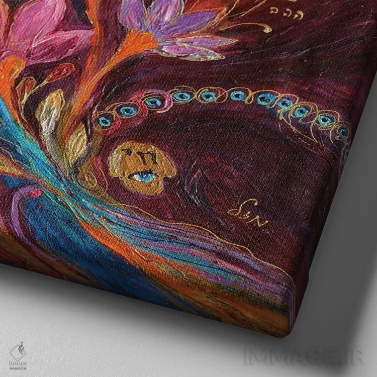 تابلو طوفان شوم II اثر النا کوتلیارکر - نمای نزدیک بافت بوم