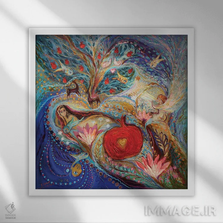 تابلو سرود سرودها: شب اثر النا کوتلیارکر - نمای قابدار سفید