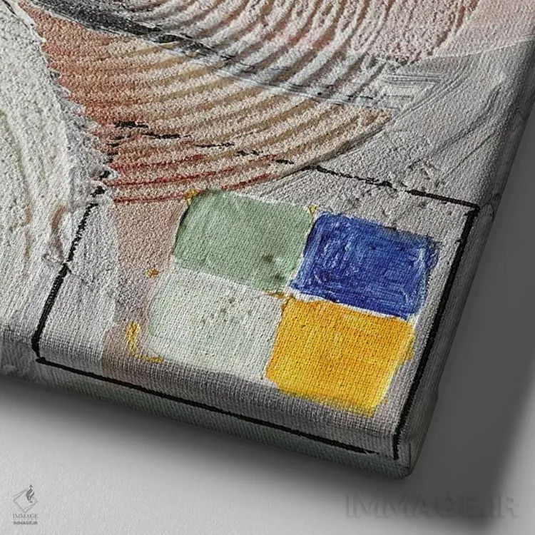 تابلو سری پیکسلیسازی III اثر النا کوتلیارکر - نمای نزدیک بافت بوم