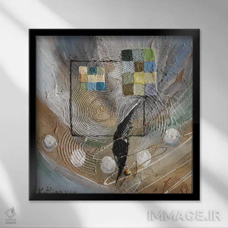 تابلو سری پیکسلیسازی I اثر النا کوتلیارکر - نمای قابدار مشکی