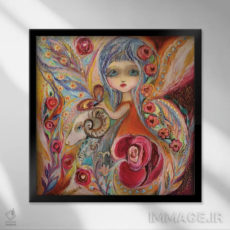 تابلو پریهای سری زودیاک اثر النا کوتلیارکر - نمای قابدار مشکی