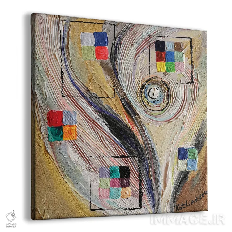 تابلو سری پیکسلیسازی V اثر النا کوتلیارکر - نمای پرسپکتیو محصول