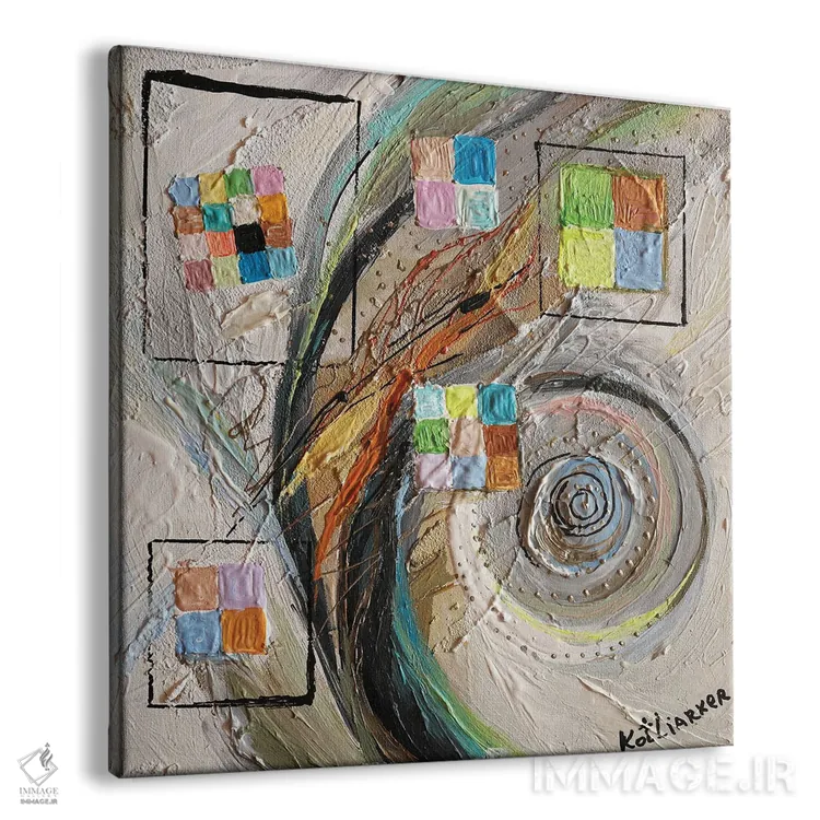 تابلو سری پیکسلسازی شماره هفت اثر النا کوتلیارکر - نمای پرسپکتیو محصول