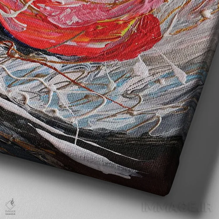 تابلو پردهس ششم اثر النا کوتلیارکر - نمای نزدیک بافت بوم