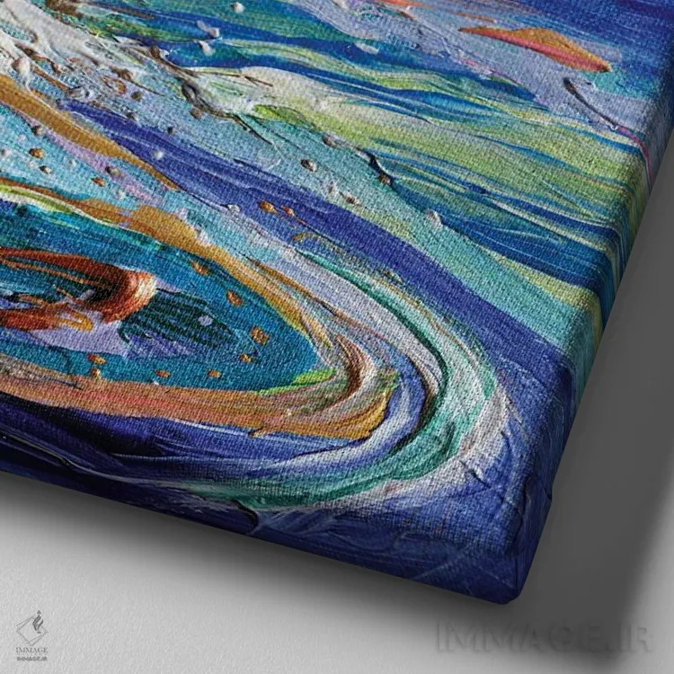 تابلو رقص عاشقان اثر النا کوتلیارکر - نمای نزدیک بافت بوم