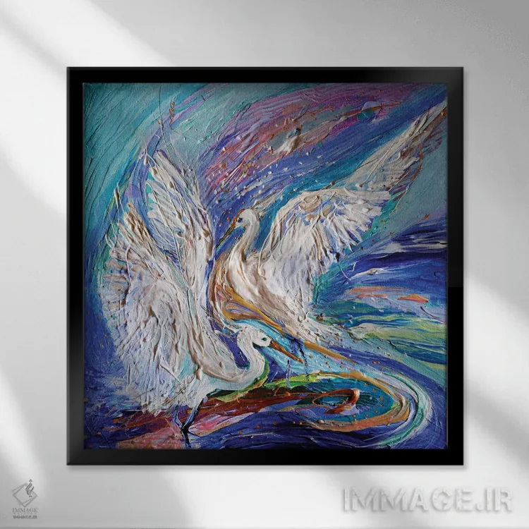 تابلو رقص عاشقان اثر النا کوتلیارکر - نمای قابدار مشکی