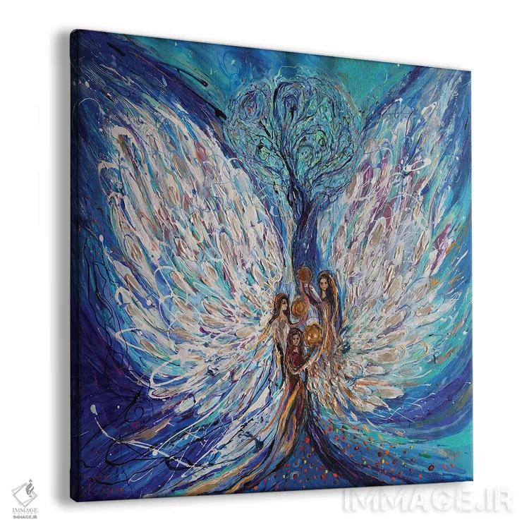 تابلو بالهای فرشته ۲۶: رقص با دایرهزنگی اثر النا کوتلیارکر - نمای پرسپکتیو محصول