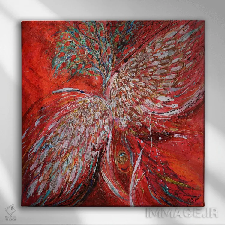 تابلو بالهای فرشتگان ۲۵: کلید پنهان اثر النا کوتلیارکر - نمای روبهرو روی دیوار