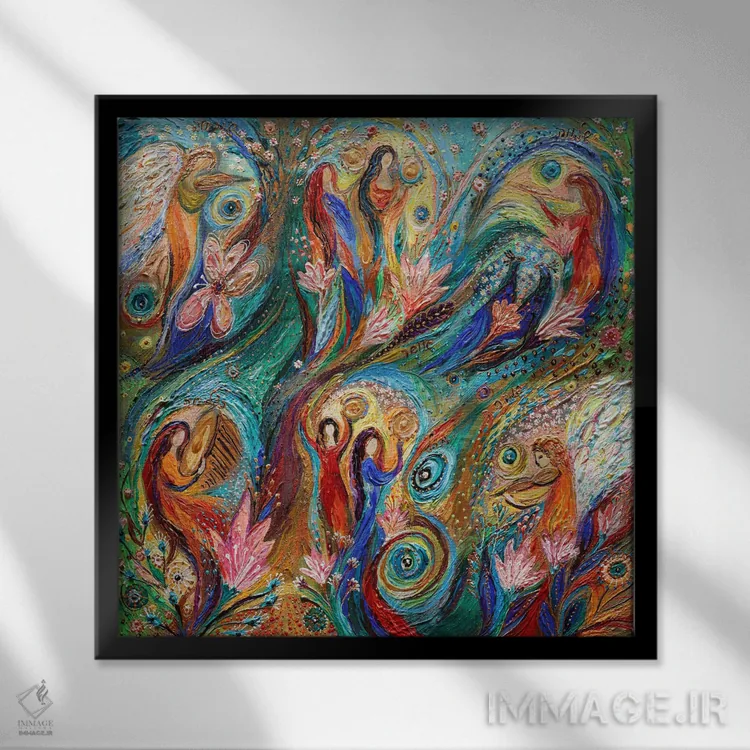 تابلو هماهنگی جادو و رویاها اثر النا کوتلیارکر - نمای قابدار مشکی
