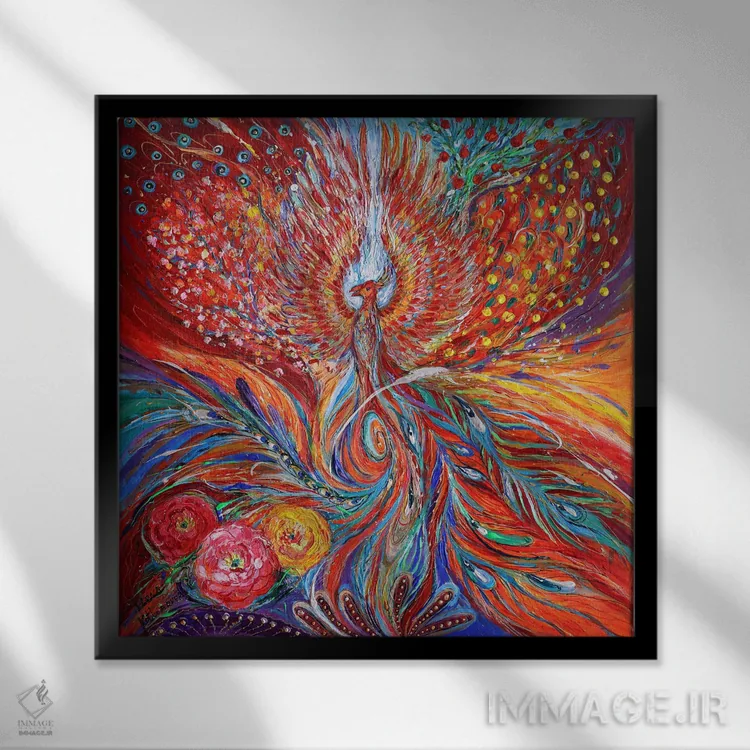 تابلو ققنوس اثر النا کوتلیارکر - نمای قابدار مشکی