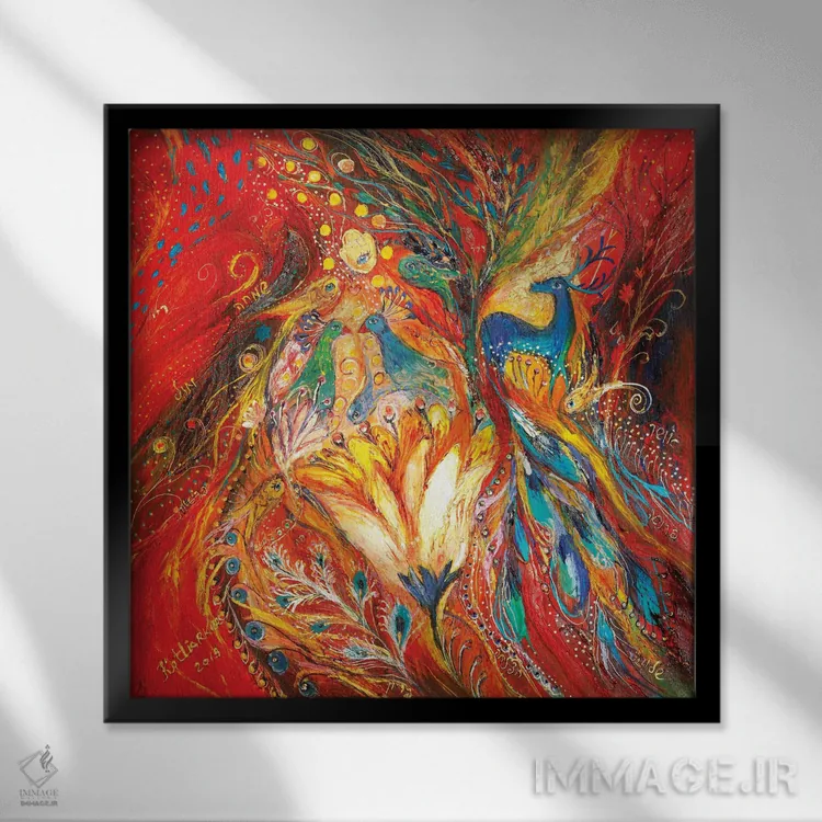 تابلو راز گوزن آبی اثر النا کوتلیارکر - نمای قابدار مشکی