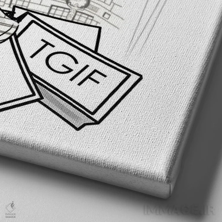 تابلو جمعه شد! (Thank God It's Friday) اثر اما کنی - نمای نزدیک بافت بوم