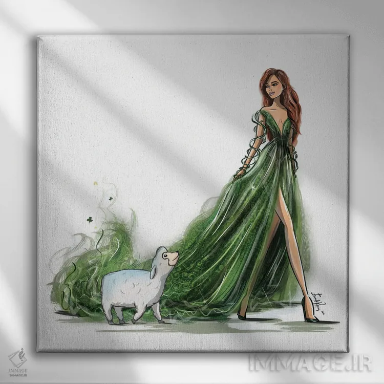 تابلو روز سنت پاتریک (جشن ایرلندی) اثر اما کنی - نمای روبهرو روی دیوار