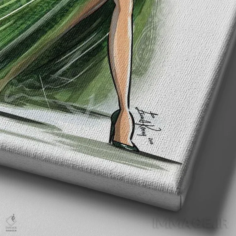 تابلو روز سنت پاتریک (جشن ایرلندی) اثر اما کنی - نمای نزدیک بافت بوم