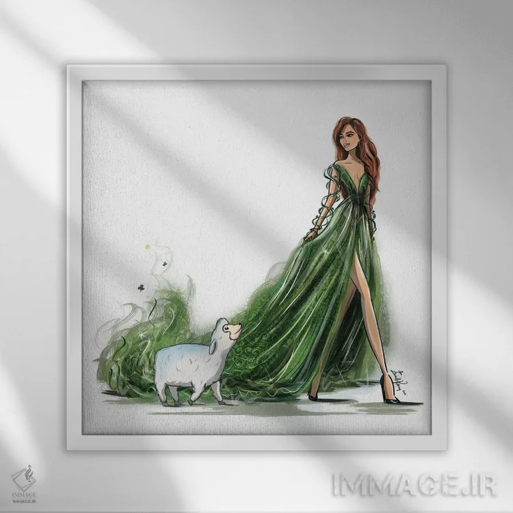 تابلو روز سنت پاتریک (جشن ایرلندی) اثر اما کنی - نمای قابدار سفید