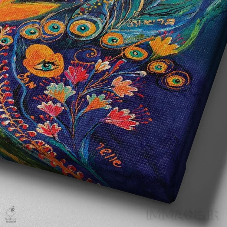 تابلو ملکه لیلی اثر النا کوتلیارکر - نمای نزدیک بافت بوم