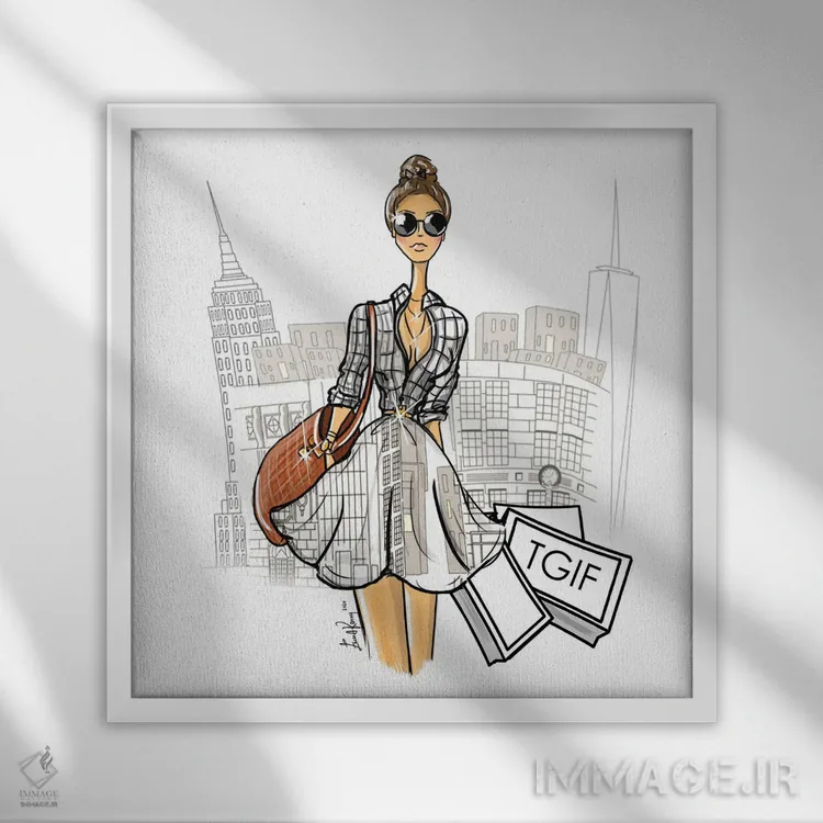 تابلو جمعه شد! (Thank God It's Friday) اثر اما کنی - نمای قابدار سفید