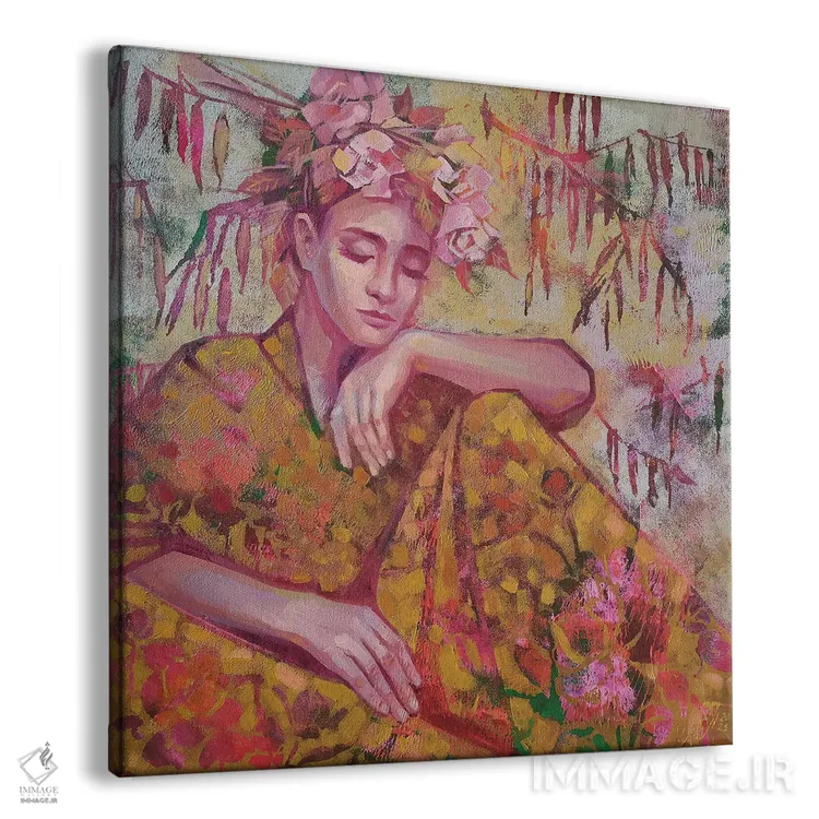 تابلو حالت تفکر و تامل اثر اکاترینا پریسیچ - نمای پرسپکتیو محصول