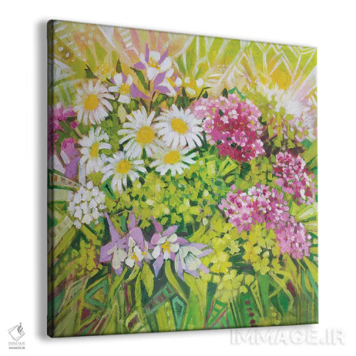 تابلو کالیدوسکوپ گلهای تابستانی اثر اکاترینا پریسیچ - نمای پرسپکتیو محصول
