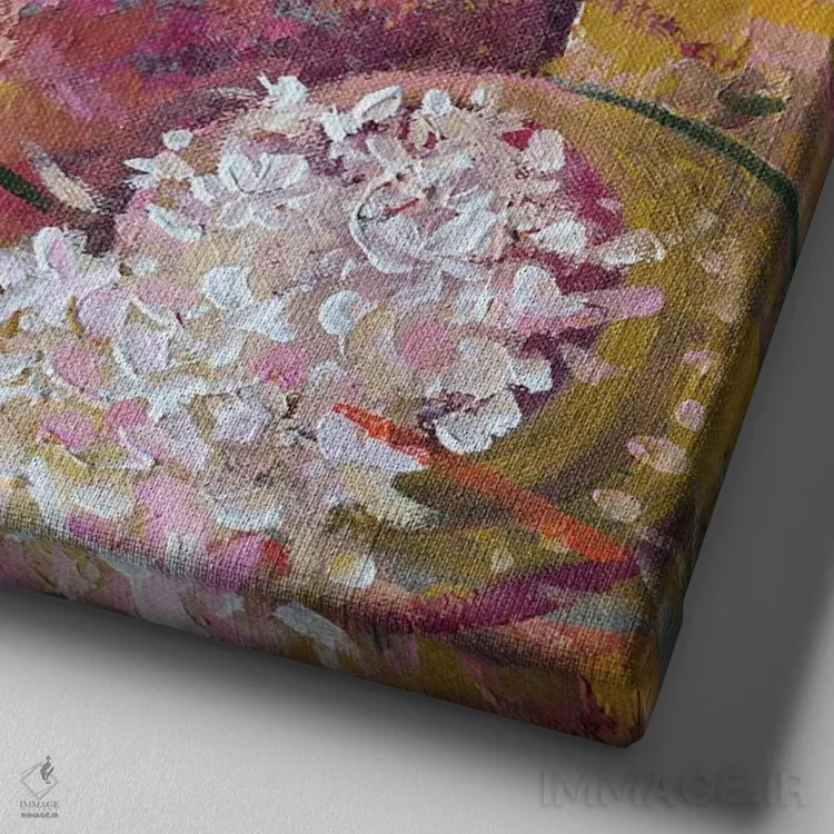 تابلو لحظهای آفتابی اثر اکاترینا پریسیچ - نمای نزدیک بافت بوم