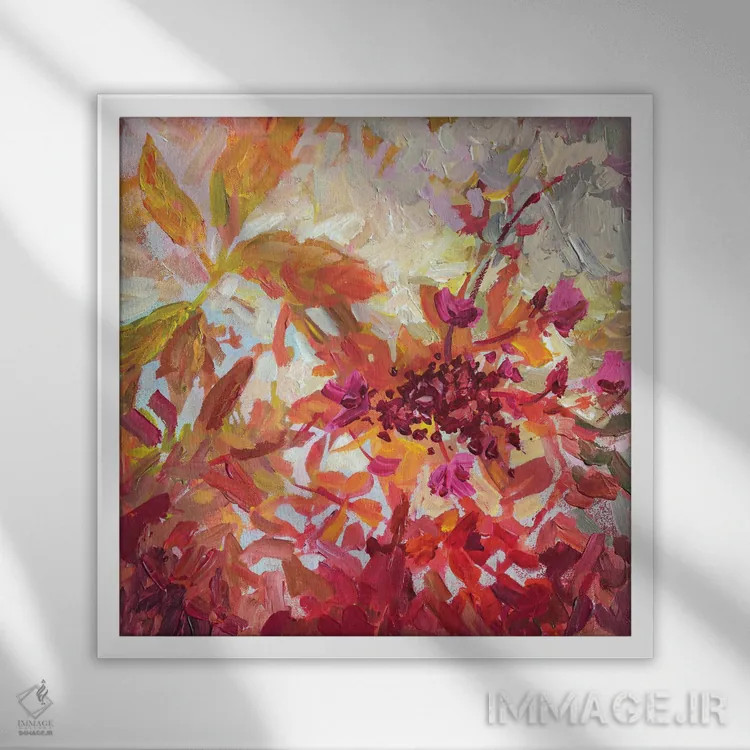 تابلو هورتانسیا قدیمی: بخش اول (گل ادریسی) اثر اکاترینا پریسیچ - نمای قابدار سفید