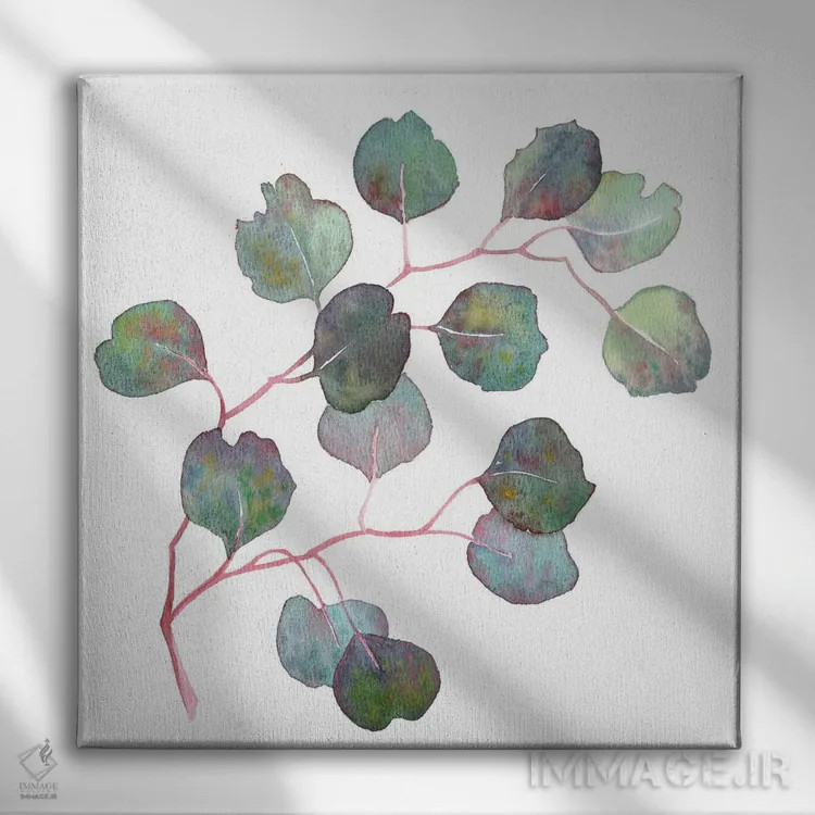 تابلو شاخهٔ اکالیپتوس اثر اکاترینا پریسیچ - نمای روبهرو روی دیوار