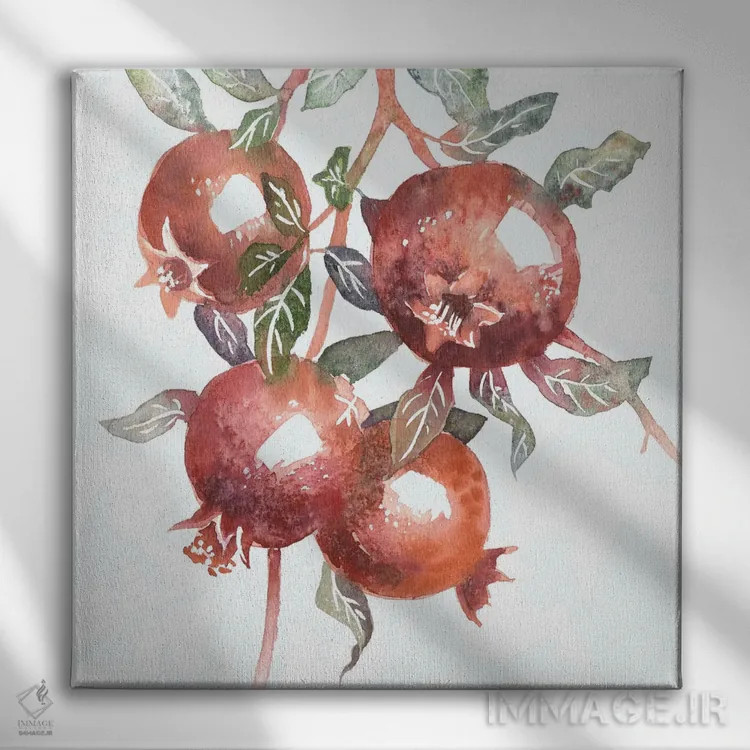 تابلو انارها اثر اکاترینا پریسیچ - نمای روبهرو روی دیوار