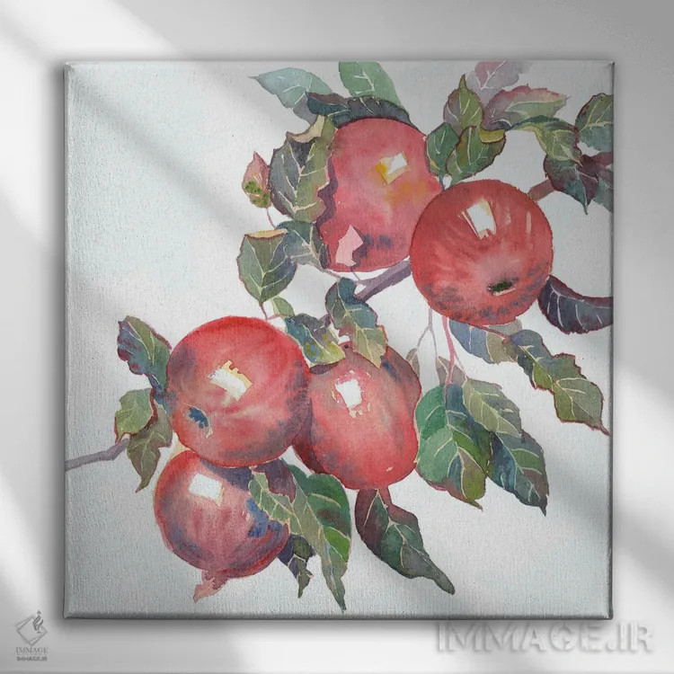 تابلو شاخهٔ سیب اثر اکاترینا پریسیچ - نمای روبهرو روی دیوار