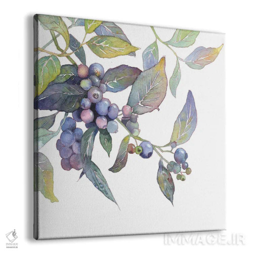 تابلو شاخهٔ بلوبری اثر اکاترینا پریسیچ - نمای پرسپکتیو محصول