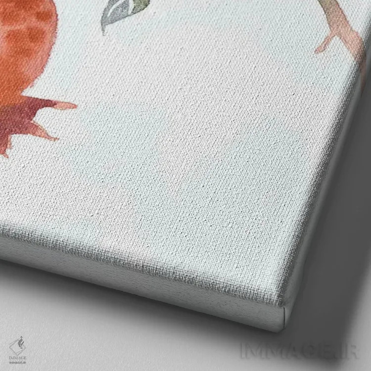 تابلو انارها اثر اکاترینا پریسیچ - نمای نزدیک بافت بوم