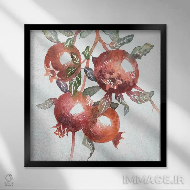 تابلو انارها اثر اکاترینا پریسیچ - نمای قابدار مشکی