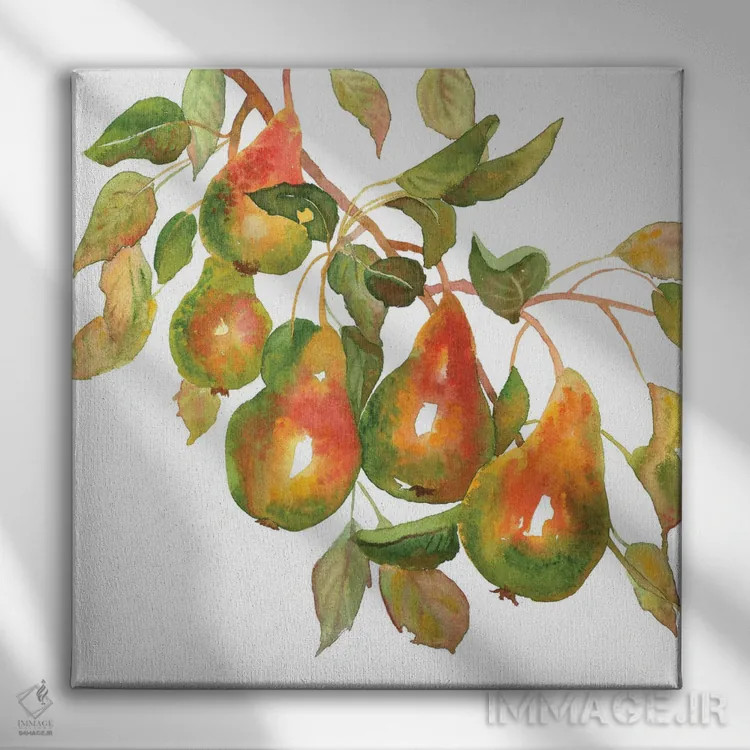 تابلو شاخهٔ گلابی اثر اکاترینا پریسیچ - نمای روبهرو روی دیوار