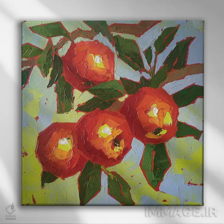 تابلو سیبهای رسیده اثر اکاترینا پریسیچ - نمای روبهرو روی دیوار