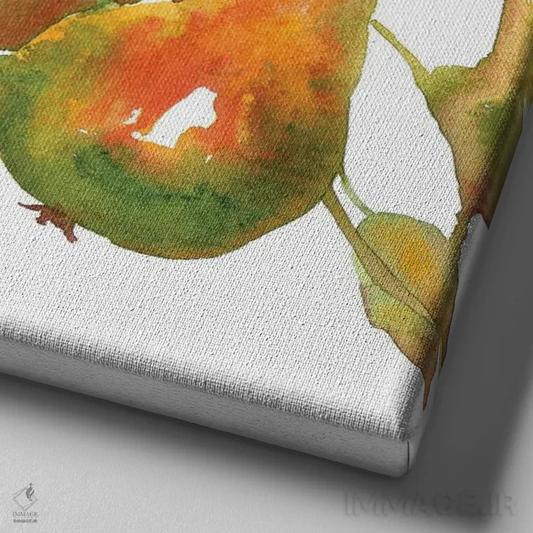 تابلو شاخهٔ گلابی اثر اکاترینا پریسیچ - نمای نزدیک بافت بوم