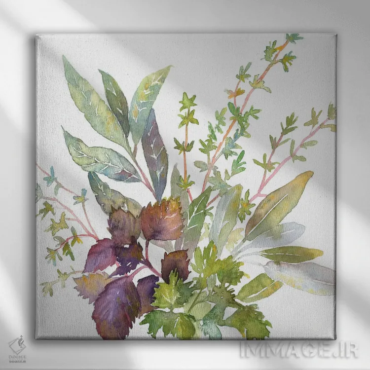 تابلو بوکه گارنی (سبزی معطر فرانسوی) اثر اکاترینا پریسیچ - نمای روبهرو روی دیوار