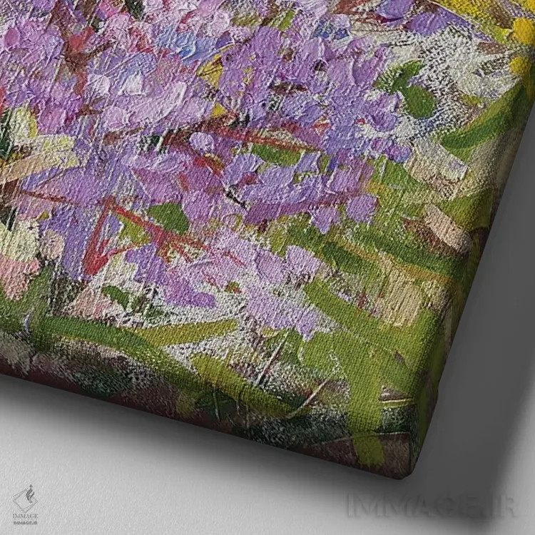 تابلو نفس جولای اثر اکاترینا پریسیچ - نمای نزدیک بافت بوم