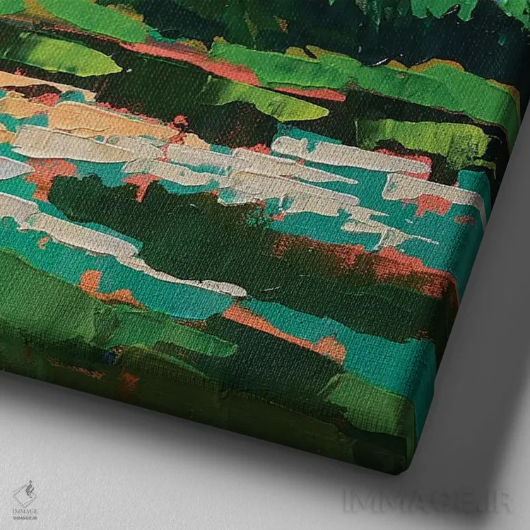 تابلو پارک ملی یلواستون اثر اکاترینا پریسیچ - نمای نزدیک بافت بوم