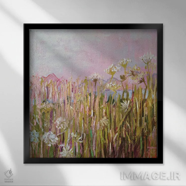 تابلو حال و هوای صبحگاهی اثر اکاترینا پریسیچ - نمای قابدار مشکی