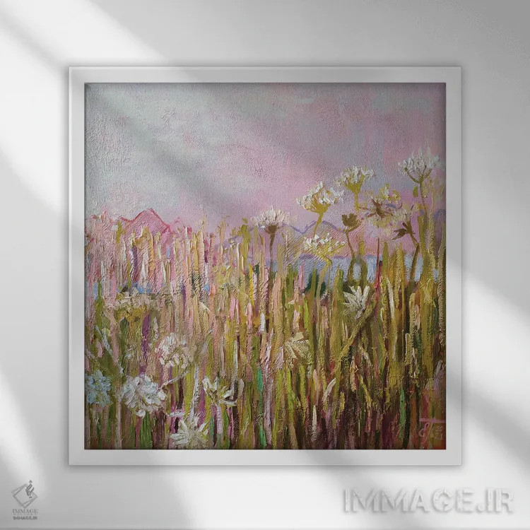 تابلو حال و هوای صبحگاهی اثر اکاترینا پریسیچ - نمای قابدار سفید