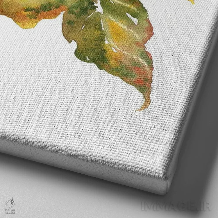 تابلو شاخهٔ لیمو اثر اکاترینا پریسیچ - نمای نزدیک بافت بوم