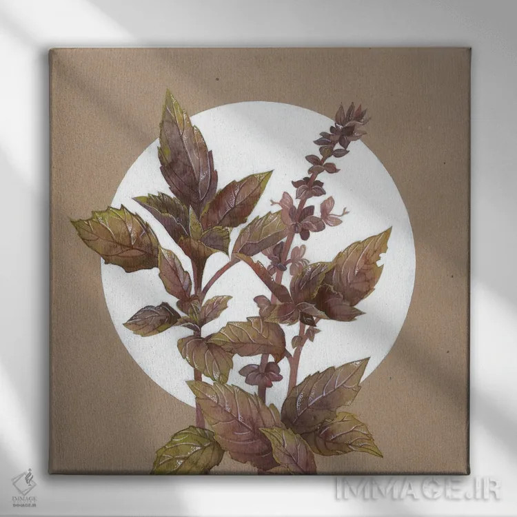 تابلو ریحان بنفش اثر اکاترینا پریسیچ - نمای روبهرو روی دیوار