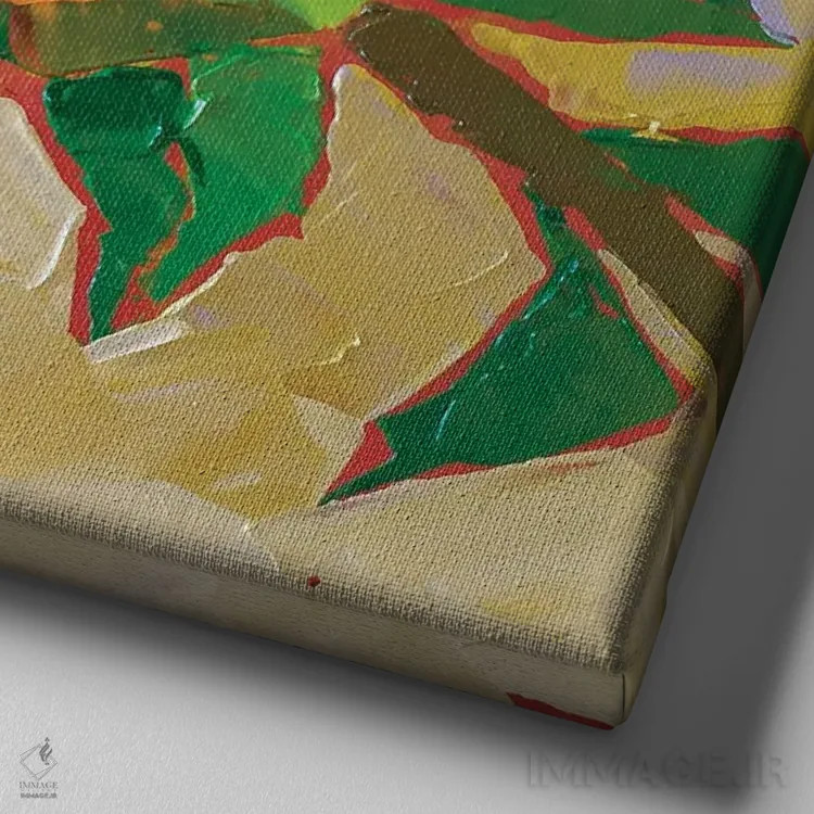 تابلو سیبهای آبدار اثر اکاترینا پریسیچ - نمای نزدیک بافت بوم