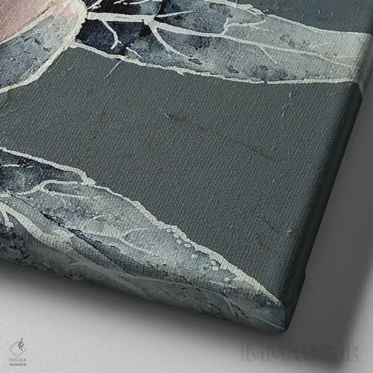 تابلو پروتئا تکرنگ اثر اکاترینا پریسیچ - نمای نزدیک بافت بوم