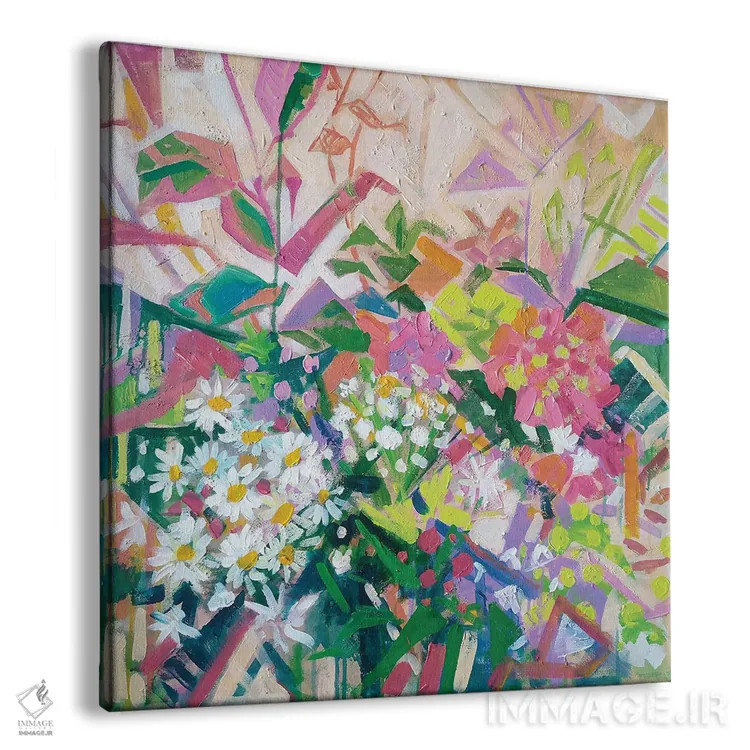 تابلو جشنوارهٔ گلها اثر اکاترینا پریسیچ - نمای پرسپکتیو محصول