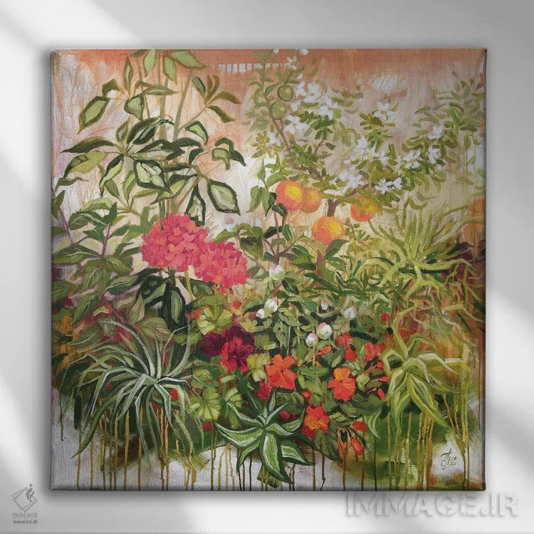 تابلو باغ گرمسیری اثر اکاترینا پریسیچ - نمای روبهرو روی دیوار