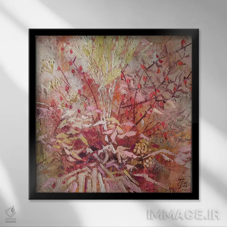 تابلو خاطرات پاییز گرم اثر اکاترینا پریسیچ - نمای قابدار مشکی