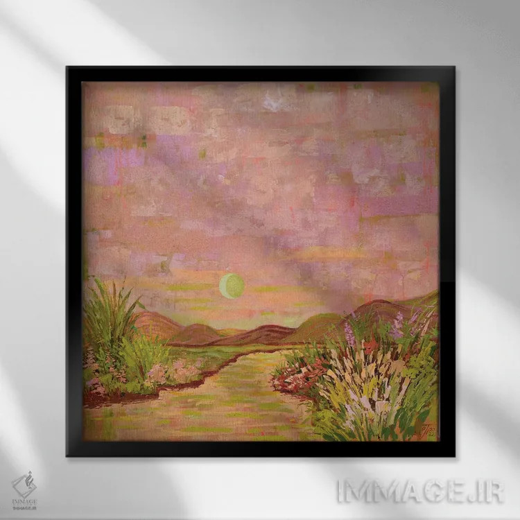 تابلو رودخانهٔ اسرارآمیز اثر اکاترینا پریسیچ - نمای قابدار مشکی