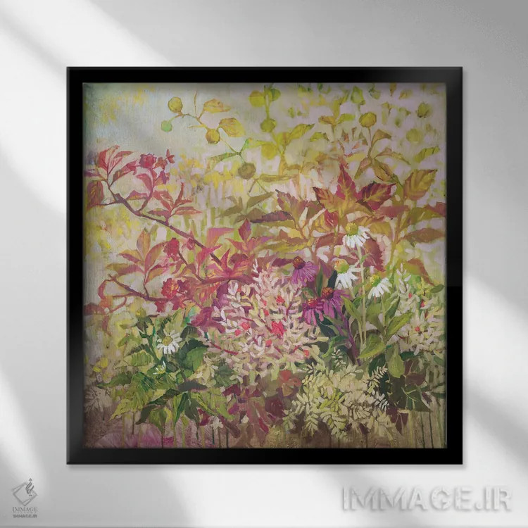 تابلو حال و هوای پاییزی اثر اکاترینا پریسیچ - نمای قابدار مشکی