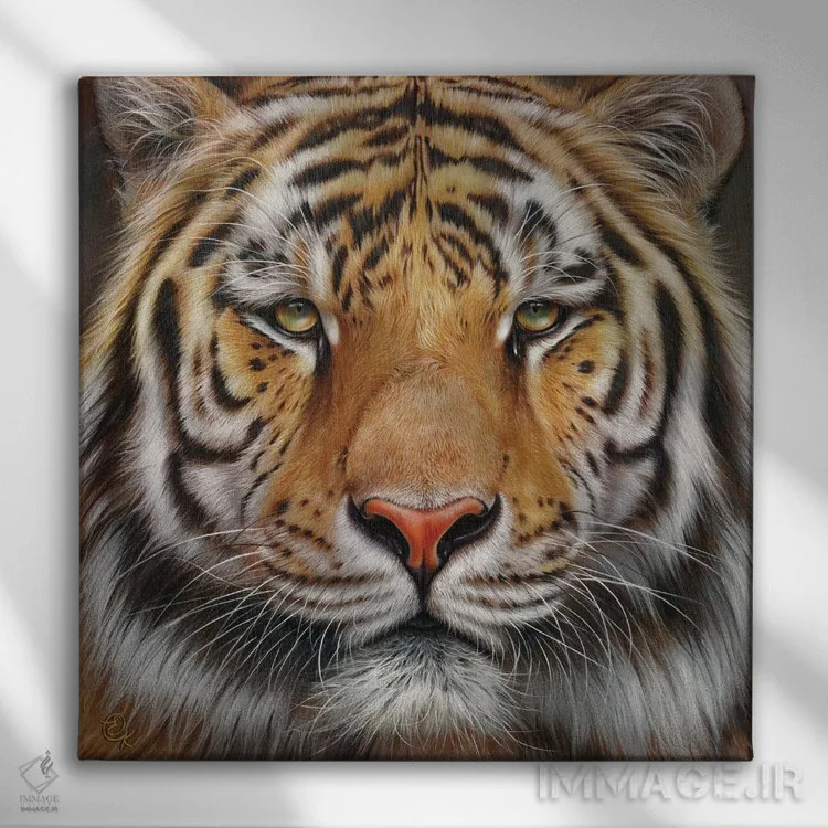 تابلو چهرههای طبیعت وحشی اثر النا کولوتوشا - نمای روبهرو روی دیوار
